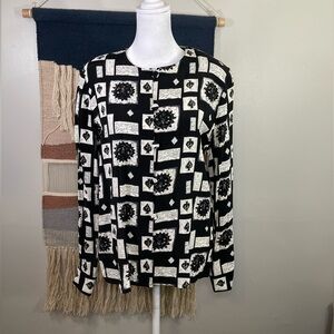 5 for 25 Vintage Austin Reed 80s 90s Stample Black And White Long Sleeves Blou 4